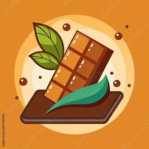 chocolate slice vector illustration