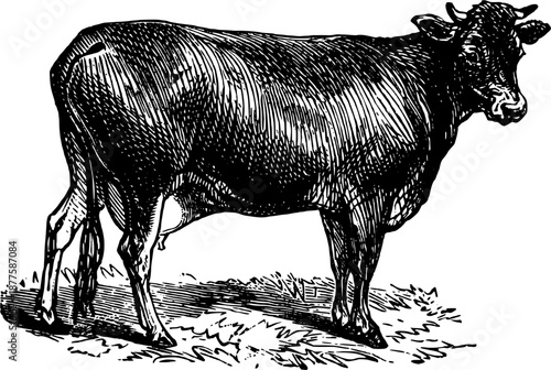 Vintage Farmyard Animal Illustrations in Engraved Rustic Style