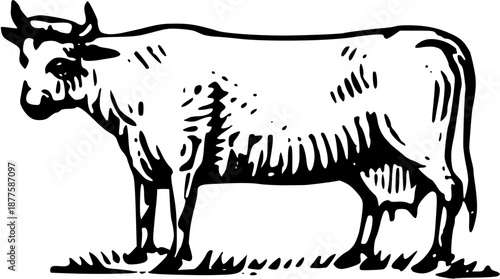 Vintage Farmyard Animal Illustrations in Engraved Rustic Style