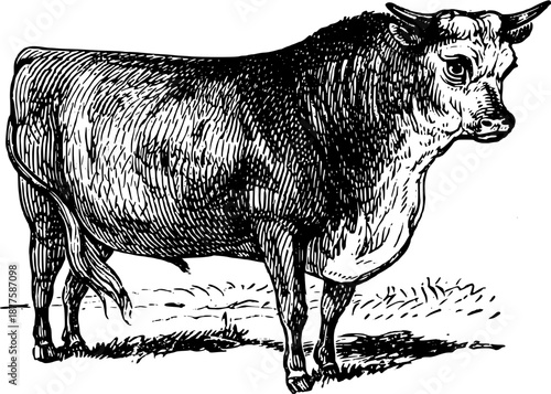 Vintage Farmyard Animal Illustrations in Engraved Rustic Style
