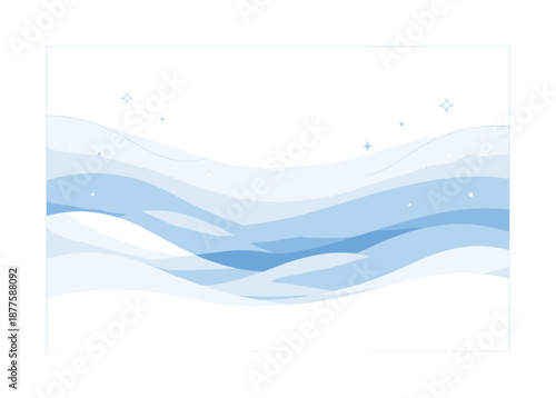 Elegant Winter Gradient. Abstract winter gradient illustration. Gentle layered gradients inspired by snow, frost and sky, peaceful and elegant mood with lots