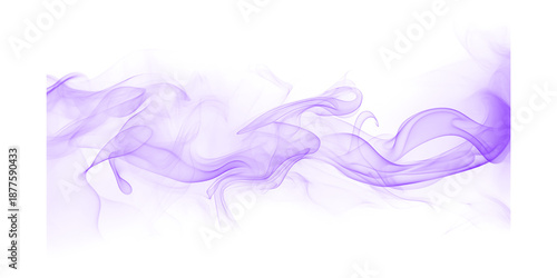 Εκτύπωση καμβά Dynamic mystical purple smoke trails gracefully flowing across deep black abstra
