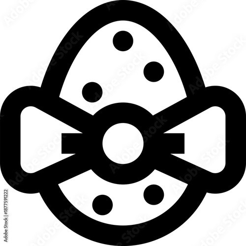 Egg Icon Spring Season Outline for Decoration