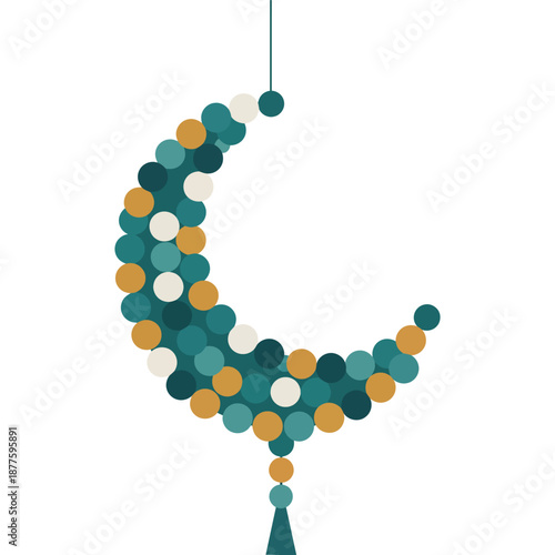 Abstract Circle Art with Dots and Lines: Teal, Gold, and White Curved Design for Modern Minimalist Projects