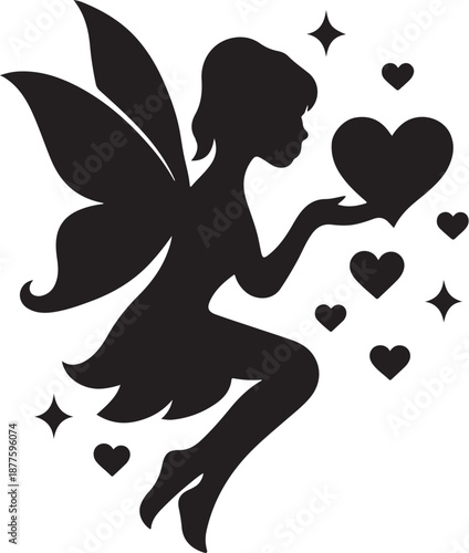 Fairy holding heart