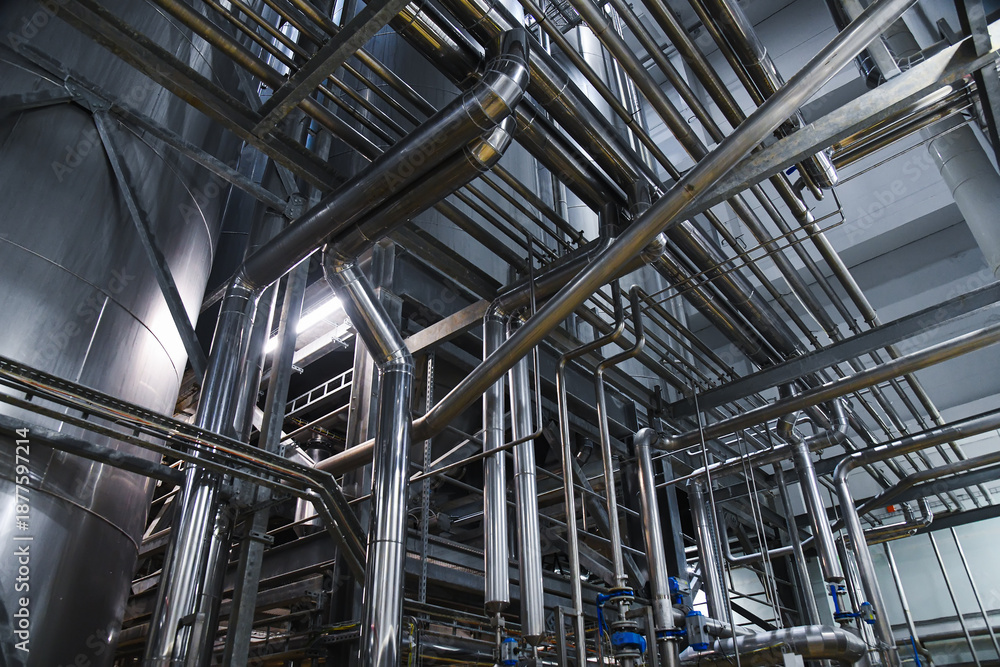 Fototapeta premium A plant for deep processing of corn grains.