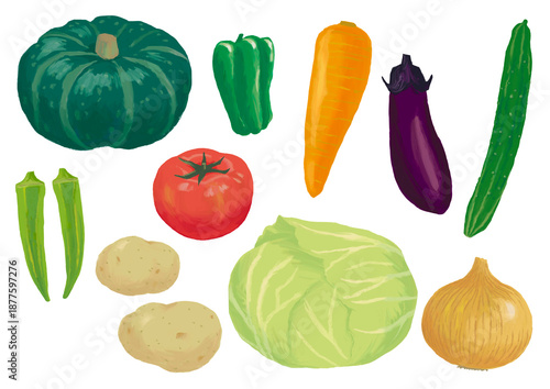 vegetable set　野菜セット10点　PNG