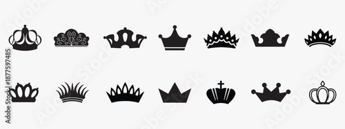 crown icon set.