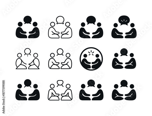 Cultural Heritage Icons. Cultural heritage tours and indigenous experiences. Icon set. Set Logo of cultural heritage tours and indigenous experiences: guided