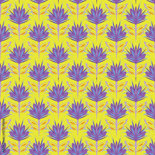 seamless pattern with yellow flowers