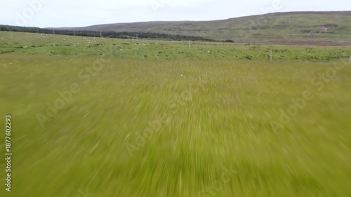 Drone shot of a Hebridean croft on the Isle of Lewis.