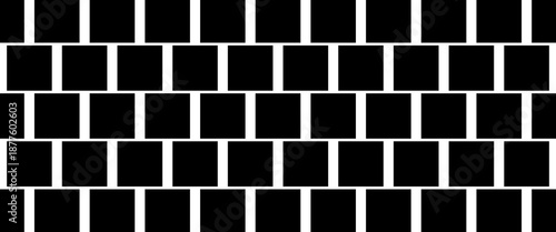 Seamless pattern with squares ornament. Quadrangles blocks image. Repeated checks ornamental background. Mosaic motif. Checkered floor. Flooring wallpaper. Digital paper. Vector art illustration.