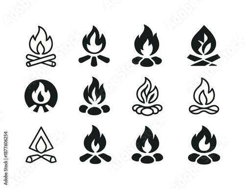 Cultural Heritage Icons. Cultural heritage tours and indigenous experiences. Icon set. Set Logo of cultural heritage tours and indigenous