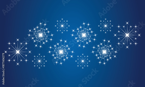 Festive Blue Firework Sparkle Background