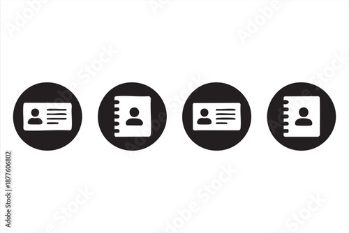 Profile contact icons for business web portals, corporate intranet dashboards