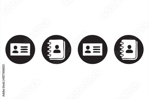 ID card graphics for authentication interfaces, security verification pages