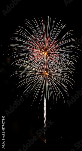 Wallpaper Mural Fireworks Display - A Burst of Light in the Night Sky. Torontodigital.ca
