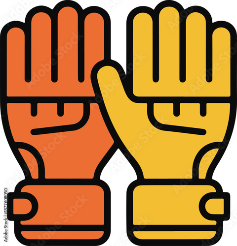 Safety gloves icon
