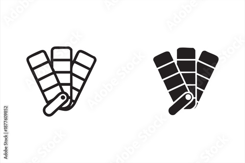 Hue shade picker icons for creative software interfaces, UX kits