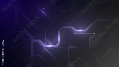 Wallpaper Mural Abstract Circuit Board Design with Geometric Lines in Purple and Gray Tones Glowing Network Backdrop Technological Theme Futuristic Texture Background Torontodigital.ca