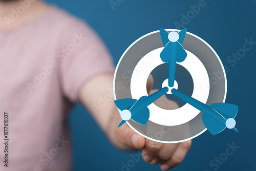 Hand reaching for target wi...