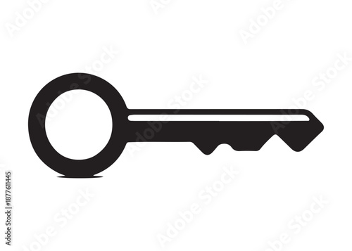 key logo silhouette vector, house key logo silhouette illustration, padlock vector silhouette logo, safety house logo, key to unlock lock logo silhouette vector on white background.