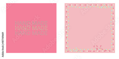 Cute Pastel 'Hand Made' Lettering