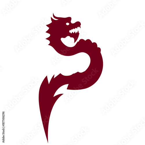 Majestic Chinese dragon, vector illustration