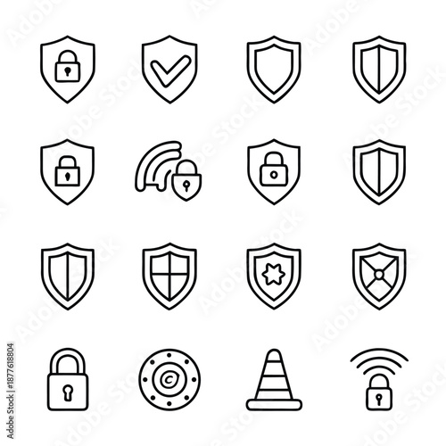 Safety and Privacy Icons Vector Set