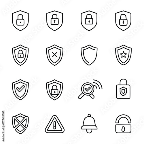 Cyber Security Protection Icons