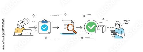 Streamlined Workflow Automation. Automated document routing. Abstract files moving smoothly through workflow steps. Speed and reliability, clean arrows and