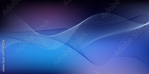 Abstract banner with flowing lines design 