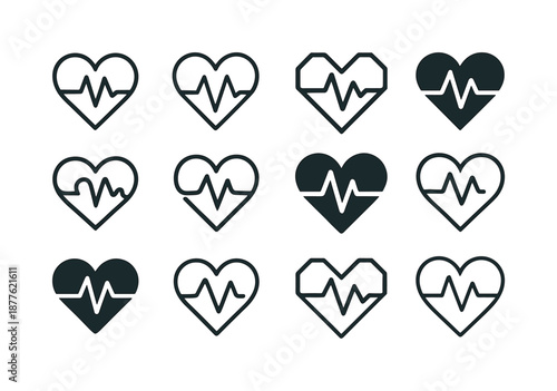 Emotional Needs Icons. Understanding emotional needs in romantic relationships. Icon set. Set Logo of understanding emotional needs in romantic relationships: