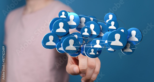 Abstract network of people ...