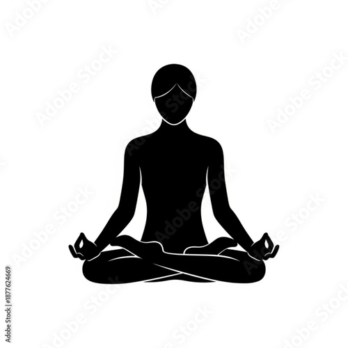 A person meditating in a serene lotus position with hands in a mudra gesture