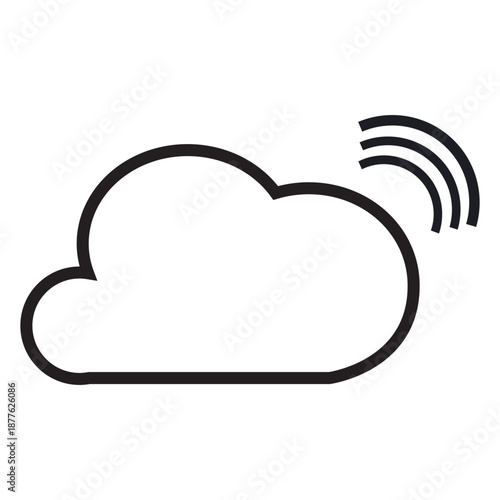 A 3d blue cloud computing icon represents a digital network technology concept through a modern web communication symbol for business server data storage