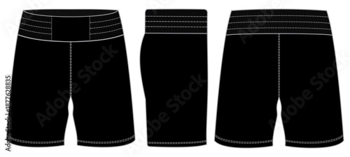 Boxing Short Mockup Template Vector