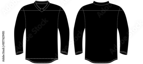 Canvas Print Ice Hockey Jersey Mockup Template Vector