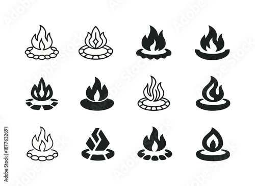 Cultural Heritage Logos. Cultural heritage tours and indigenous experiences. Icon set. Set Logo of cultural heritage tours and indigenous