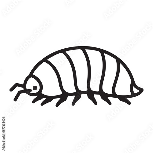 vector illustration of a pillbug
