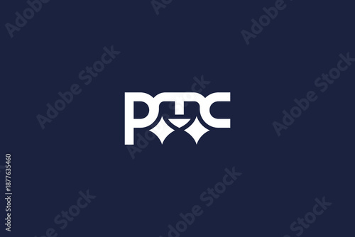 letter pmc logo icon vector design with modern minimalist professional brand logo template 