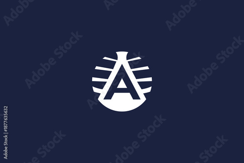 Abstract a logo icon vector design with modern minimalist professional brand logo template 