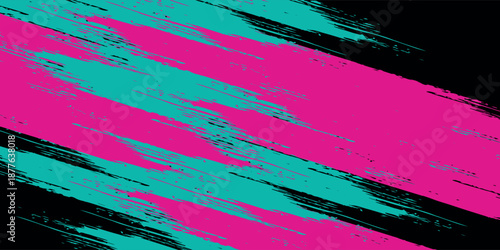 Car sticker wrap banner abstract sporty lines pink blue greenish grunge color combination brush storm thunder modern pattern racing motorsport. eps10.