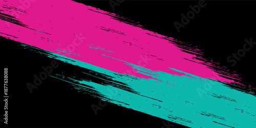 Car sticker wrap banner abstract sporty lines pink blue greenish grunge color combination brush storm thunder modern pattern racing motorsport. eps10.