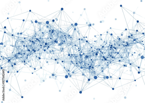 Create a realistic Background with dots and lines. Big data visualization. Internet Communication Big data, Technology vector art with white background.