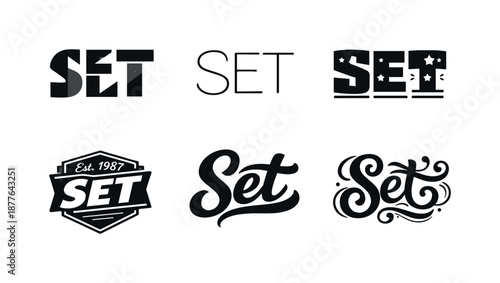 Diverse Letterform Grid. Typographic pattern background. Set lettering. harmonious lettering variations of the same emblematic concept, each with different