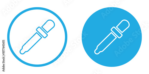   
Dropper tool icons in blue and white circular frames, representing color sampling in digital design. Ideal for UI elements, graphic software, and creative interface visuals.