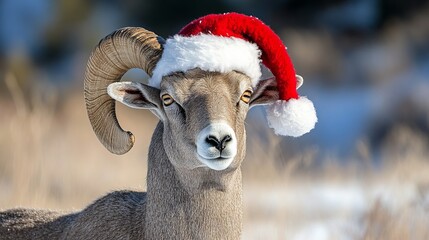 Stunning Close-Up Portrait of a Majestic Reindeer in a Snowy Landscape During Christmas Season