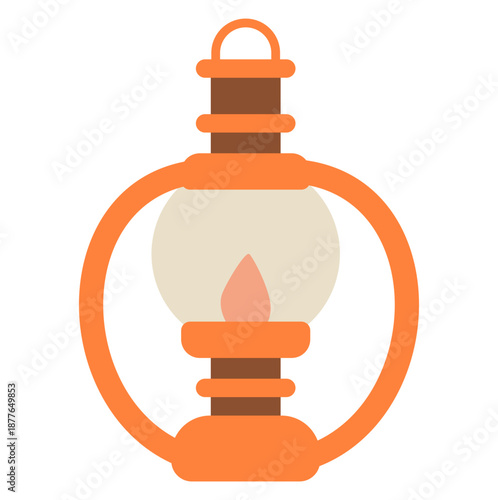 Simple Flat Style Collection of Vintage and Antique Items Icon Set