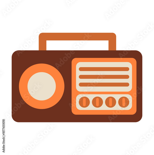 Simple Flat Style Collection of Vintage and Antique Items Icon Set